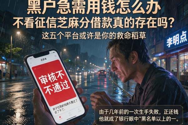 黑户急需用钱怎么办？不看征信芝麻分借款真的存在吗？这五个平台或许是你的救命稻草