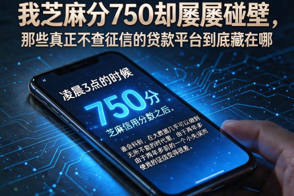 我芝麻分750却屡屡碰壁，那些真正不查征信的贷款平台到底藏在哪