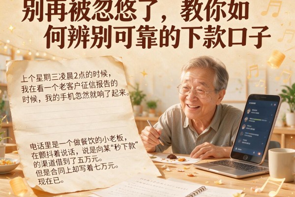 别再被忽悠了，教你如何辨别可靠的下款口子