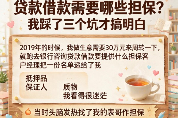 贷款借款需要哪些担保?我踩了三个坑才搞明白