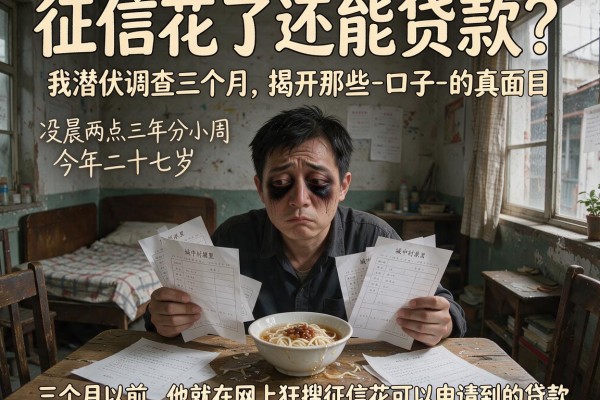 征信花了还能贷款？我潜伏调查三个月，揭开那些-口子-的真面目