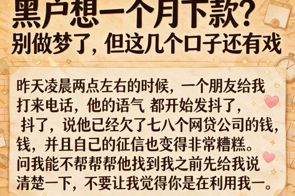 黑户想一个月下款？别做梦了，但这几个口子还有戏