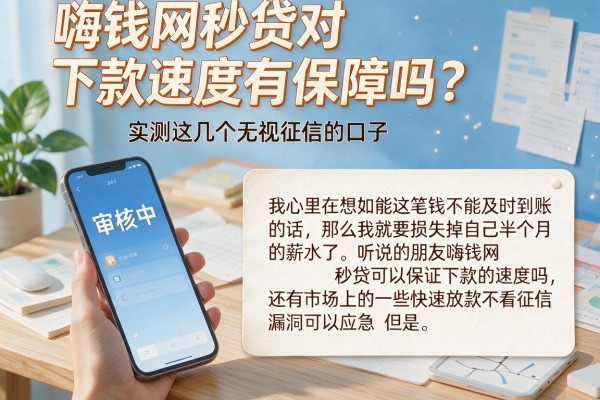 嗨钱网秒贷对下款速度有保障吗？实测这几个无视征信的口子，结局有点意外