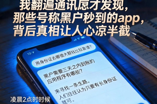 我翻遍通讯录才发现，那些号称黑户秒到的app，背后真相让人心凉半截