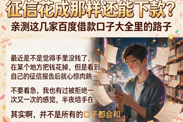 征信花成那样还能下款？亲测这几家百度借款口子大全里的路子