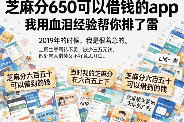 芝麻分650可以借钱的app，我用血泪经验帮你排了雷