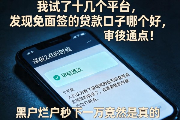 我试了十几个平台，发现免面签的贷款口子哪个好，黑户烂户秒下一万竟然是真的