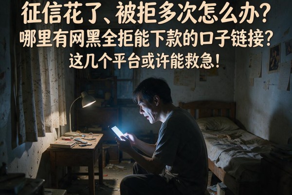 征信花了、被拒多次怎么办？哪里有网黑全拒能下款的口子链接？这几个平台或许能救急！