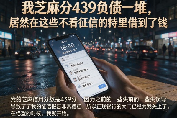 我芝麻分439负债一堆，居然在这些不看征信的app里借到了钱
