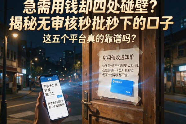 急需用钱却四处碰壁?揭秘无审核秒批秒下的口子,这五个平台真的靠谱吗?