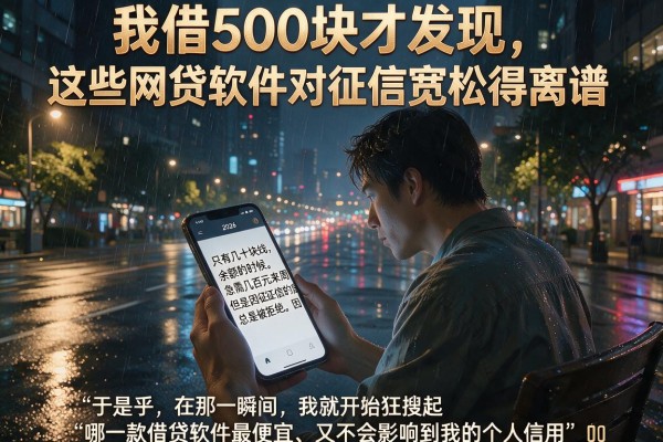 我借500块才发现，这些网贷软件对征信宽松得离谱
