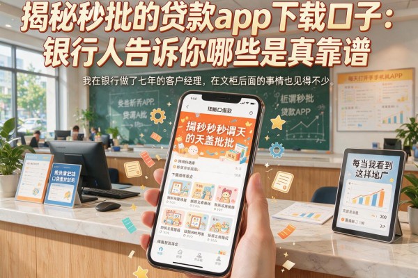 揭秘秒批的贷款app下载口子：银行人告诉你哪些是真靠谱