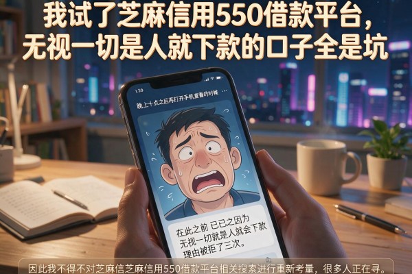 我试了芝麻信用550借款平台，发现无视一切是人就下款的口子全是坑