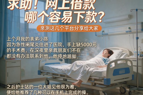 求助！网上借款哪个容易下款？亲测这几个平台分享给大家