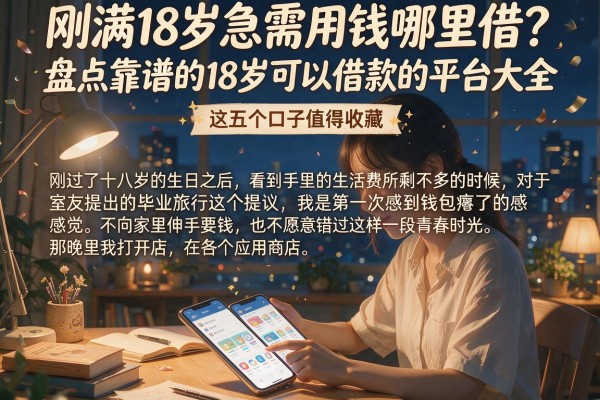 刚满18岁急需用钱哪里借？盘点靠谱的18岁可以借款的平台大全，这五个口子值得收藏