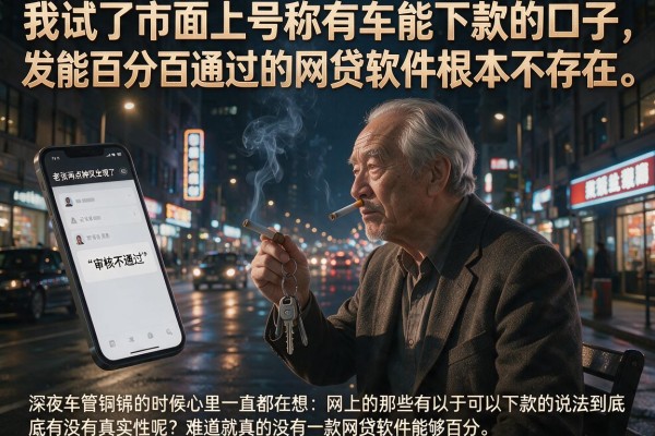 我试了市面上号称有车能下款的口子，发现能百分百通过的网贷软件根本不存在