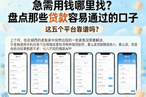 急需用钱哪里找？盘点那些贷款容易通过的口子，这五个平台靠谱吗？