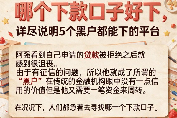 哪个下款口子好下，详尽说明5个黑户都能下的平台