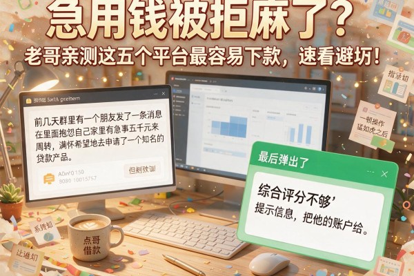 急用钱被拒麻了？老哥亲测这五个平台最容易下款，速看避坑！