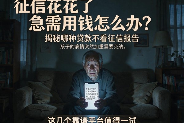 征信花了急需用钱怎么办？揭秘哪种贷款不看征信报告，这几个靠谱平台值得一试