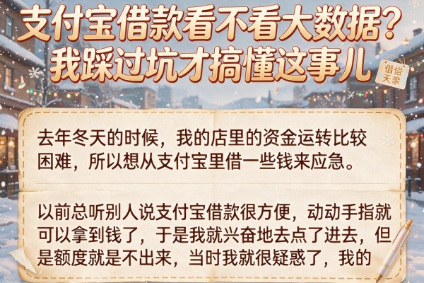 支付宝借款看不看大数据？我踩过坑才搞懂这事儿