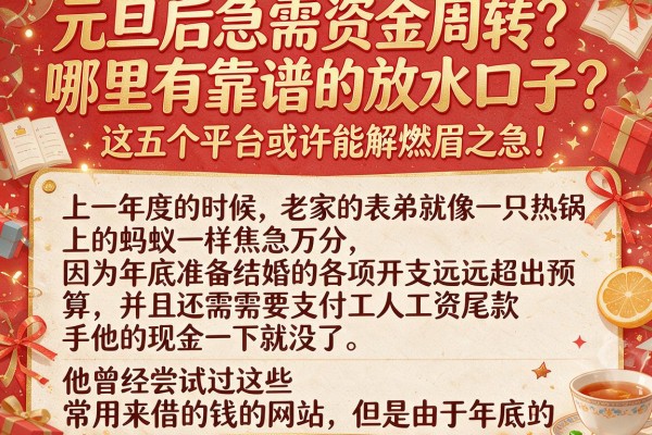 元旦后急需资金周转？哪里有靠谱的放水口子？这五个平台或许能解燃眉之急！