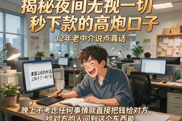 揭秘夜间无视一切秒下款的高炮口子，12年老中介说点真话