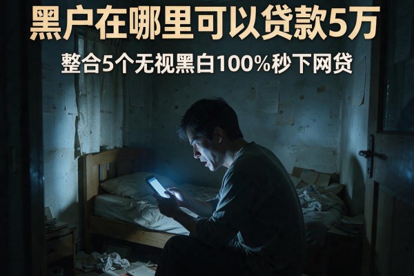 黑户在哪里可以贷款5万，整合5个无视黑白100%秒下网贷