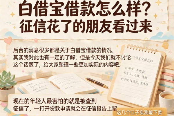 白借宝借款怎么样?征信花了的朋友看过来,这几个口子实测能下款