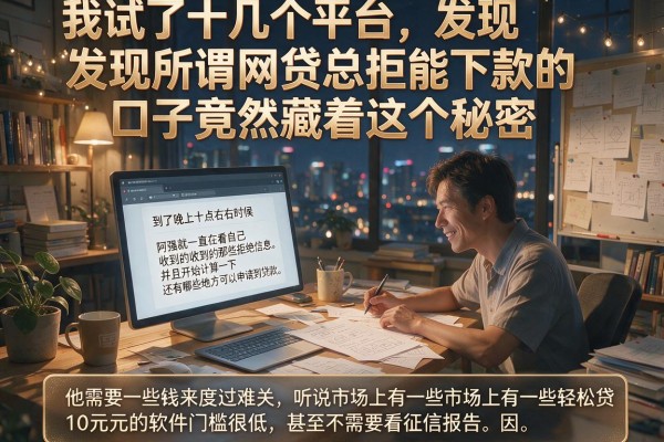 我试了十几个平台，发现所谓网贷总拒能下款的口子竟然藏着这个秘密
