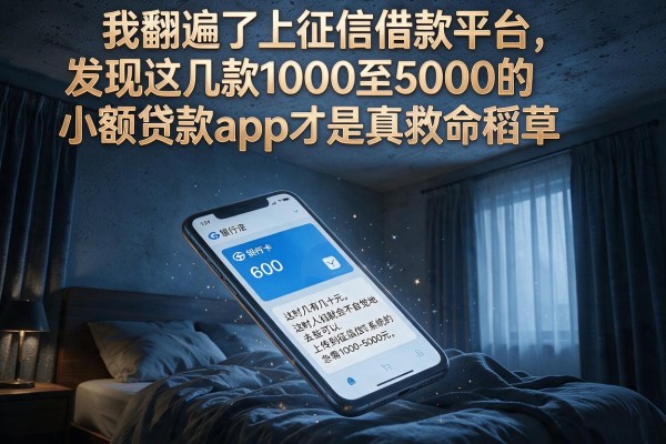 我翻遍了上征信借款平台，发现这几款1000至5000的小额贷款app才是真救命稻草