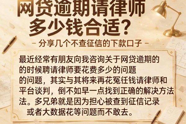 网贷逾期请律师多少钱合适？分享几个不查征信的下款口子