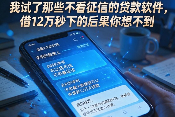 我试了那些不看征信的贷款软件，借12万秒下的后果你想不到