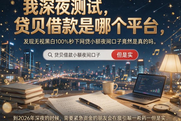 我深夜测试贷贝借款是哪个平台，发现无视黑白100%秒下网贷小额夜间口子竟然是真的吗
