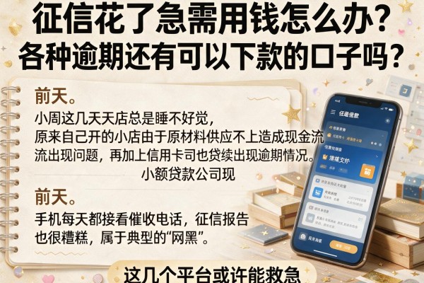 征信花了急需用钱怎么办？各种逾期还有可以下款的口子吗？这几个平台或许能救急
