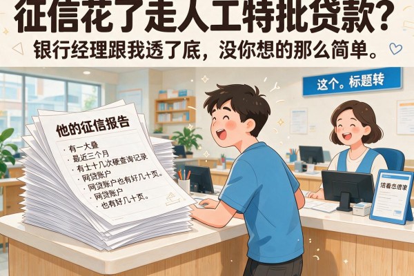 征信花了走人工特批贷款？银行经理跟我透了底，没你想的那么简单