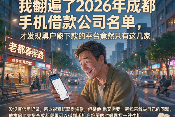 我翻遍了2026年成都手机借款公司名单,才发现黑户能下款的平台竟然只有这几家
