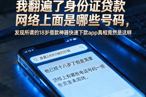 我翻遍了身份证贷款网络上面是哪些号码，发现所谓的18岁借款神器快速下款app真相竟然是这样