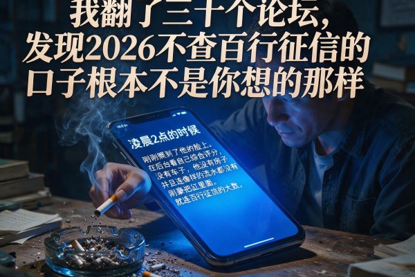 我翻了三十个论坛，发现2026不查百行征信的口子根本不是你想的那样