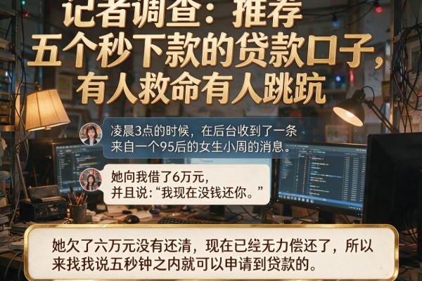 记者调查：推荐五个秒下款的贷款口子，有人救命有人跳坑