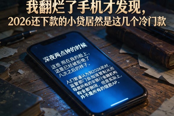 我翻烂了手机才发现，2026还下款的小贷居然是这几个冷门款
