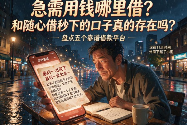 急需用钱哪里借？和随心借秒下的口子真的存在吗？盘点五个靠谱借款平台