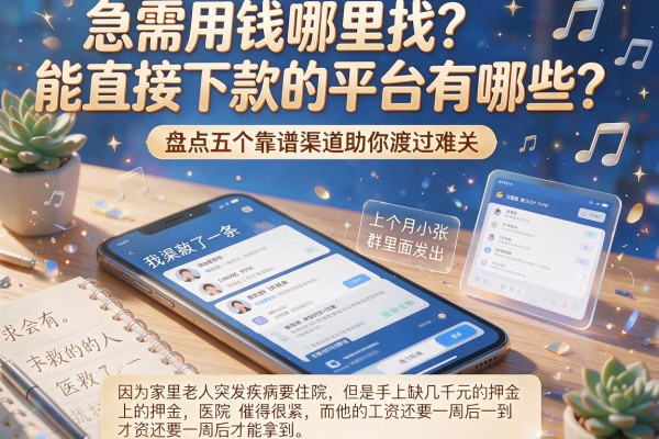 急需用钱哪里找？能直接下款的平台有哪些？盘点五个靠谱渠道助你渡过难关