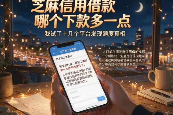 芝麻信用借款哪个下款多一点,我试了十几个平台发现额度真相