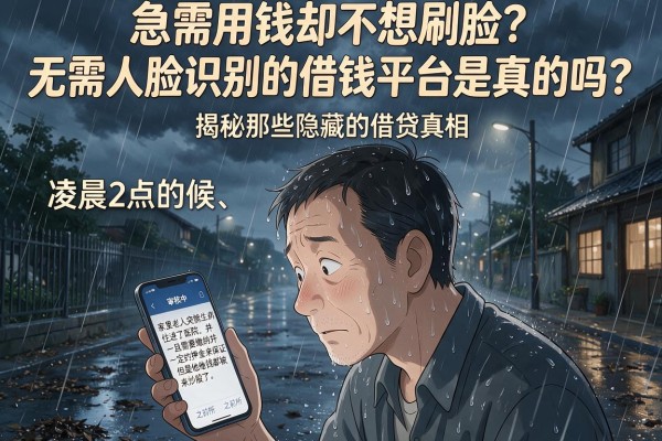 急需用钱却不想刷脸？无需人脸识别的借钱平台是真的吗？揭秘那些隐藏的借贷真相
