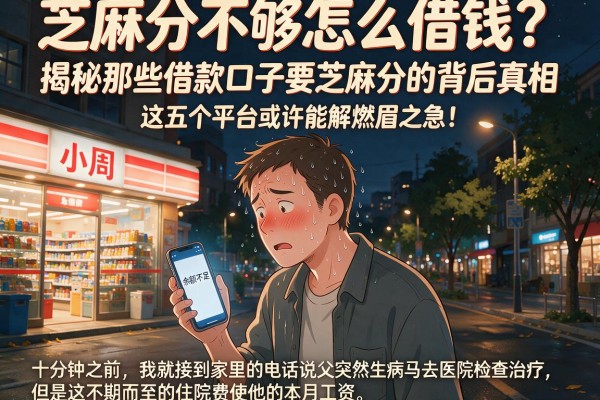 芝麻分不够怎么借钱？揭秘那些借款口子要芝麻分的背后真相，这五个平台或许能解燃眉之急！