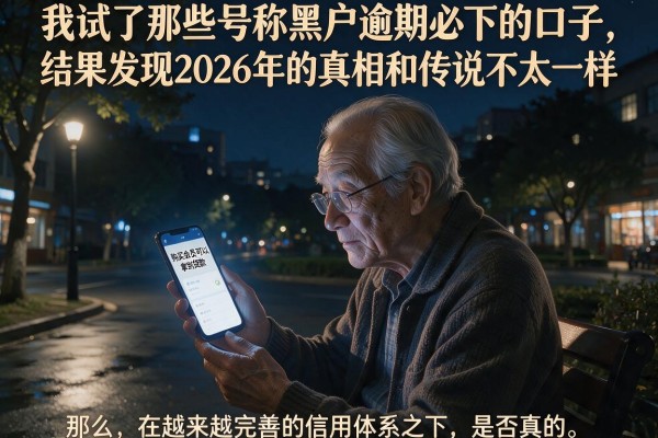 我试了那些号称黑户逾期必下的口子，结果发现2026年的真相和传说不太一样