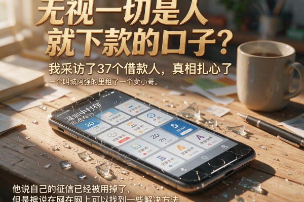无视一切是人就下款的口子？我采访了37个借款人，真相扎心了