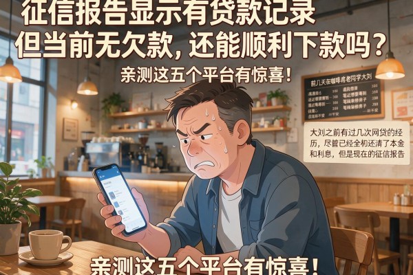 征信报告显示有贷款记录但当前无欠款，还能顺利下款吗？亲测这五个平台有惊喜！