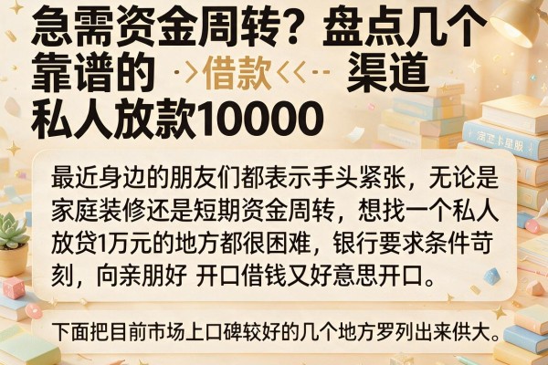 急需资金周转？盘点几个靠谱的私人放款10000渠道